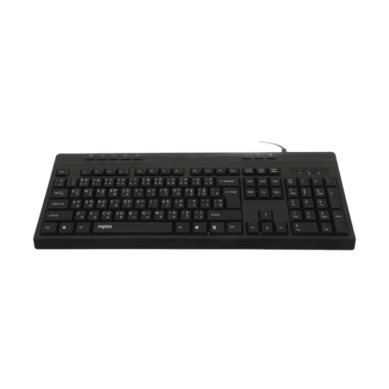 คีย์บอร์ด KEYBOARD Rapoo NK2400 Wired USB Black EN/TH (13029) สามารถออกใบกำกับภาษีได้