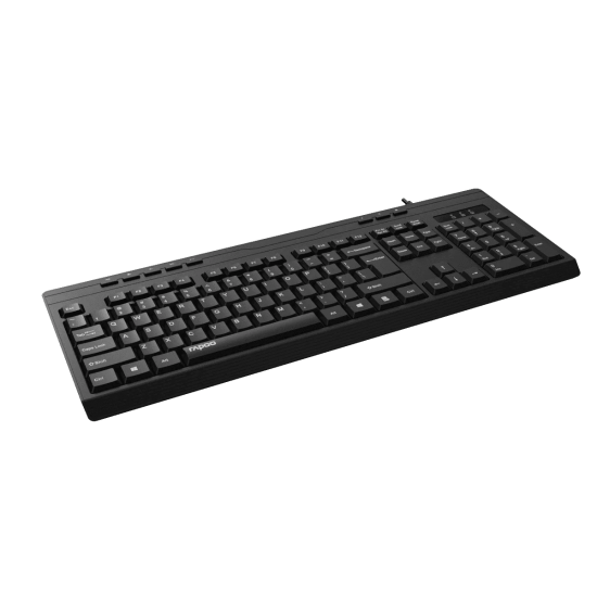 คีย์บอร์ด KEYBOARD Rapoo NK2400 Wired USB Black EN/TH (13029) สามารถออกใบกำกับภาษีได้