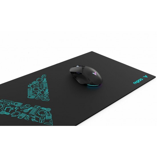 แผ่นรองเมาส์ Mouse Pad Rapoo V1L Black Anti-skid bottom design (800x300mm) สามารถออกใบกำกับภาษีได้