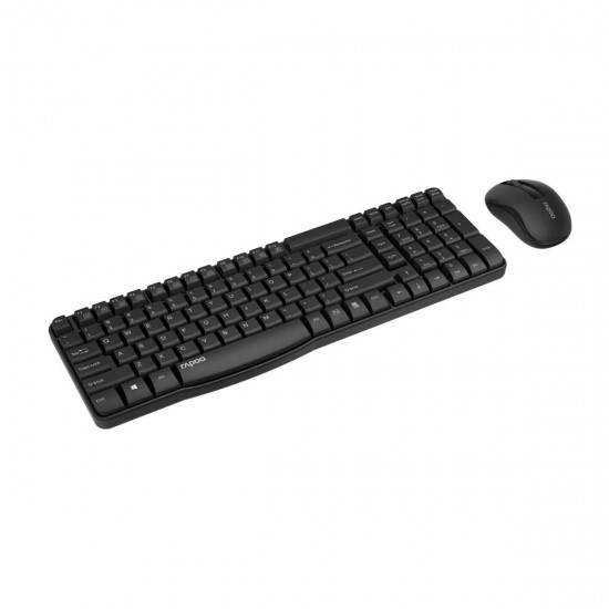 คีย์บอร์ด+เมาส์ KEYBOARD+Mouse Rapoo KB-X1800S-BK Wireless Optical (12381) สามารถออกใบกำกับภาษีได้