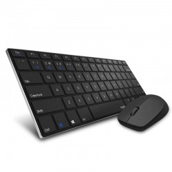 คีย์บอร์ด+เมาส์ KEYBOARD+Mouse Rapoo KB-9000M-BK Multi-mode Wireless Mouse & Ultra Slim Keyboard(18698) สามารถออกใบกำกับภาษีได้