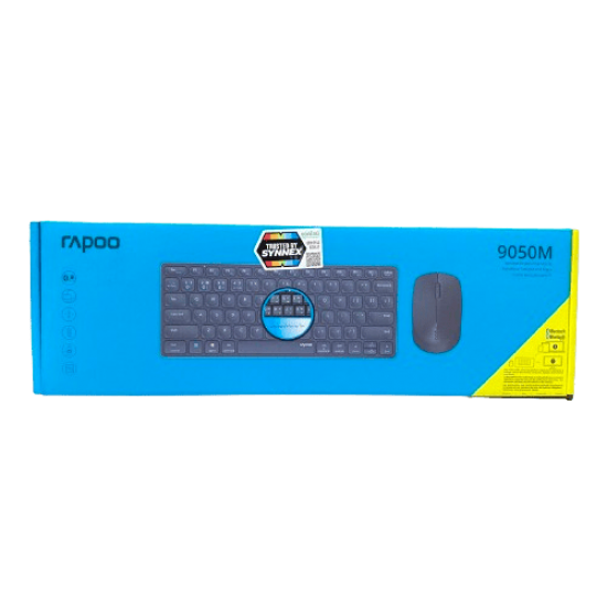 คีย์บอร์ด+เมาส์ KEYBOARD+Mouse Rapoo 9050M (Dark Grey) Multi Mode Wireless Bluetooth(12052) สามารถออกใบกำกับภาษีได้