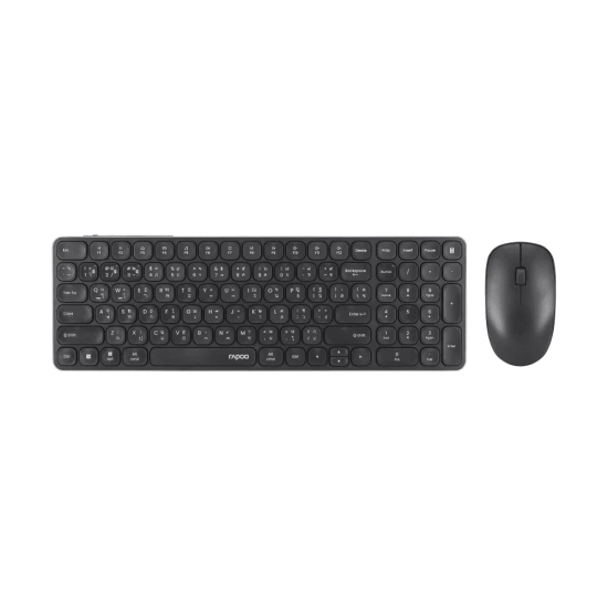 คีย์บอร์ด+เมาส์ KEYBOARD+Mouse Rapoo KB-9320M-GY Multi-modeWireless Keyboard,Mouse EN/TH (12839) สามารถออกใบกำกับภาษีได้