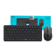 คีย์บอร์ด+เมาส์ KEYBOARD+Mouse Rapoo KB-9050S-GY Multi-modeWireless Keyboard,Mouse EN/TH (12933) สามารถออกใบกำกับภาษีได้