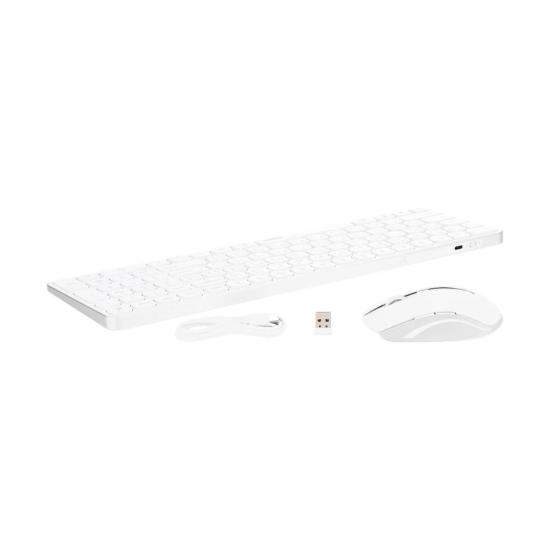 คีย์บอร์ด+เมาส์ KEYBOARD+Mouse Rapoo KB-9350S-WH Multi-modeWireless Keyboard,Mouse EN/TH (12936) สามารถออกใบกำกับภาษีได้