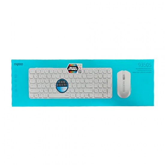 คีย์บอร์ด+เมาส์ KEYBOARD+Mouse Rapoo KB-9350S-WH Multi-modeWireless Keyboard,Mouse EN/TH (12936) สามารถออกใบกำกับภาษีได้