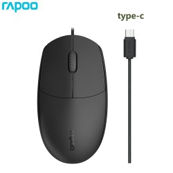 เมาส์ MOUSE RAPOO N100C BLACK Type-C Optical Mouse สามารถออกใบกำกับภาษีได้