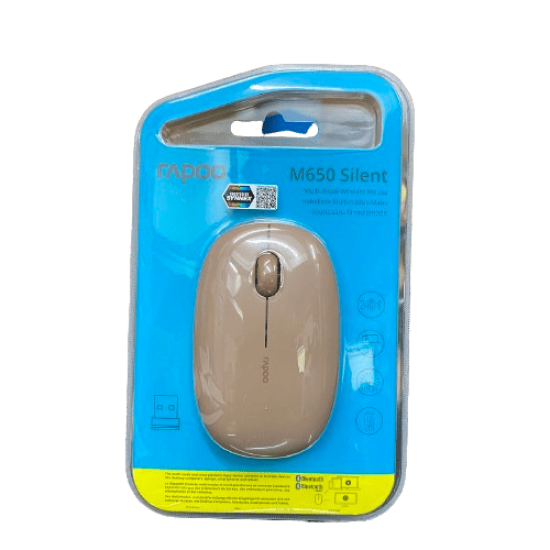 เมาส์ MOUSE Rapoo M650 Silent Brown Multi-mode Wireless (M650S-BR)(12034) สามารถออกใบกำกับภาษีได้
