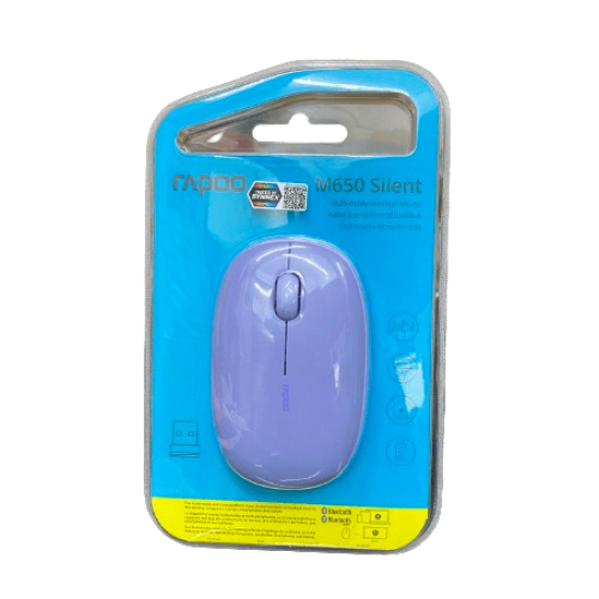 เมาส์ MOUSE Rapoo M650 Silent Purple Multi-mode Wireless (M650S-PP)(12032) สามารถออกใบกำกับภาษีได้