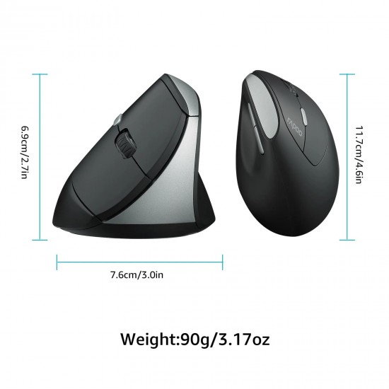 เมาส์ MOUSE Rapoo EV250 Silent Black Wireless Optical (13531) สามารถออกใบกำกับภาษีได้