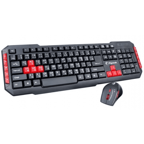 KEYBOARD+Mouse Razeak KW-529 Wireless Waterproof Combination สามารถออกใบกำกับภาษีได้