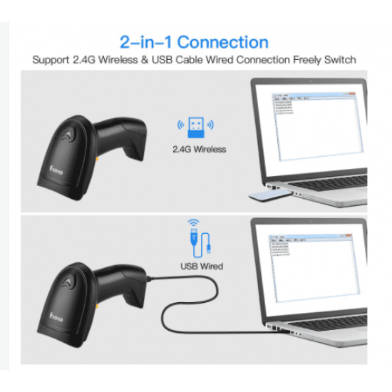 BARCODE SYSTEM Elit USB-BC2 USB Wireless Barcode Scanner Black