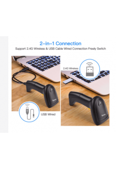 BARCODE SYSTEM Elit USB-BC2 USB Wireless Barcode Scanner Black