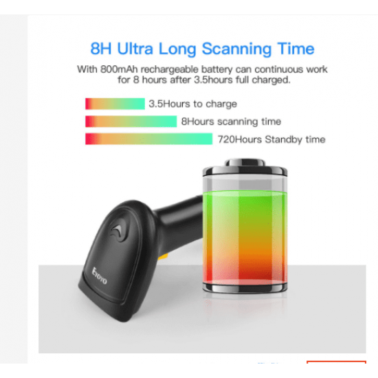 BARCODE SYSTEM Elit USB-BC2 USB Wireless Barcode Scanner Black