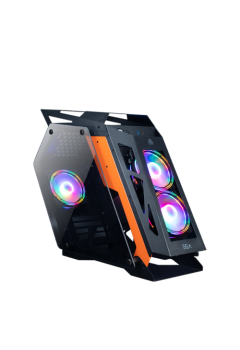 (CASE) EGA TYPE-C4S Black&Orange Mini-Tower Gaming PC Case