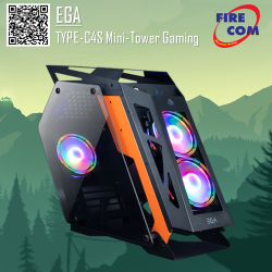 (CASE) EGA TYPE-C4S Black&Orange Mini-Tower Gaming PC Case