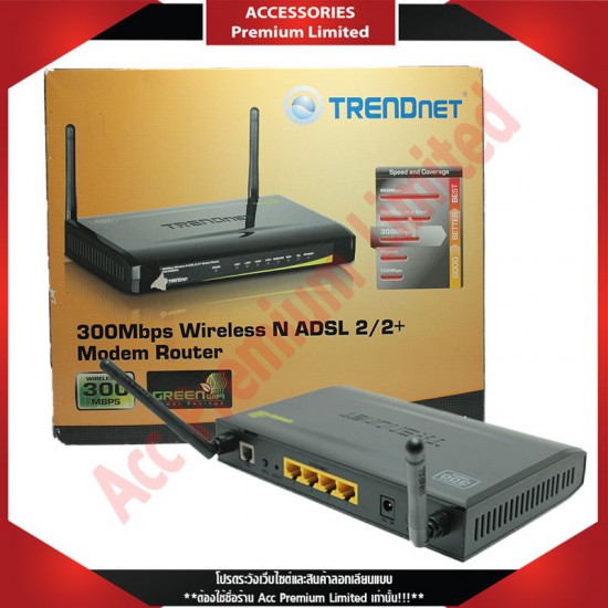 (สินค้าล้างสต๊อก) ADSL system Trendnet TEW-658BRM 300Mbps WirelessN ADSL2/2+ Modem Router 