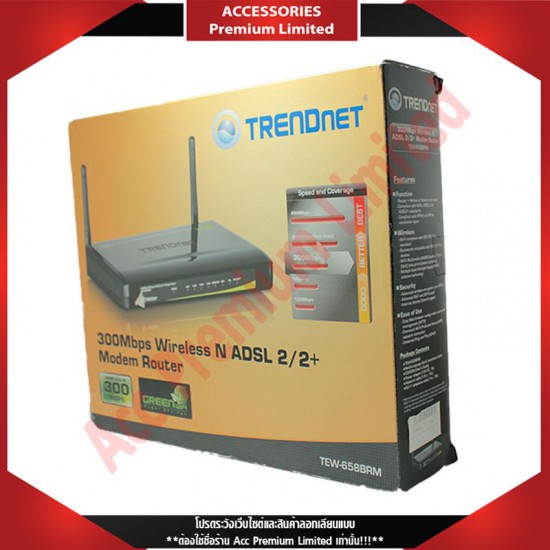 (สินค้าล้างสต๊อก) ADSL system Trendnet TEW-658BRM 300Mbps WirelessN ADSL2/2+ Modem Router 
