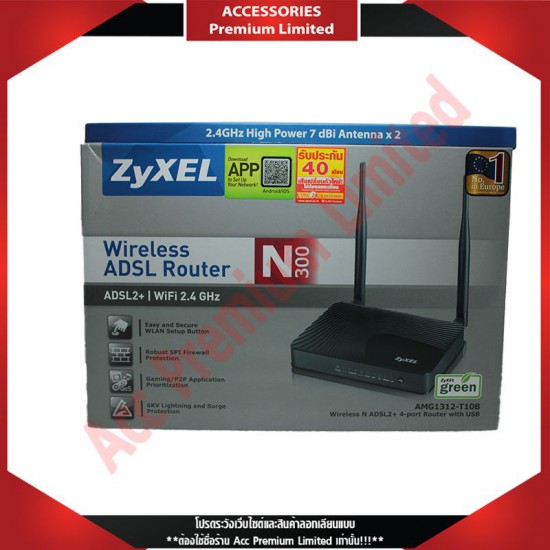 (สินค้าล้างสต๊อก) ADSL system ZyXel AMG1312-T10B Wireless N300 ADSL2+ 4Port Gateway with USB