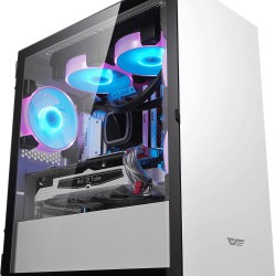เคสคอมพิวเตอร์ CASE DarkFlash DLM22 White Luxury M-ATX Chassis (FN929)CAS3 สามารถออกใบกำกับภาษีได้