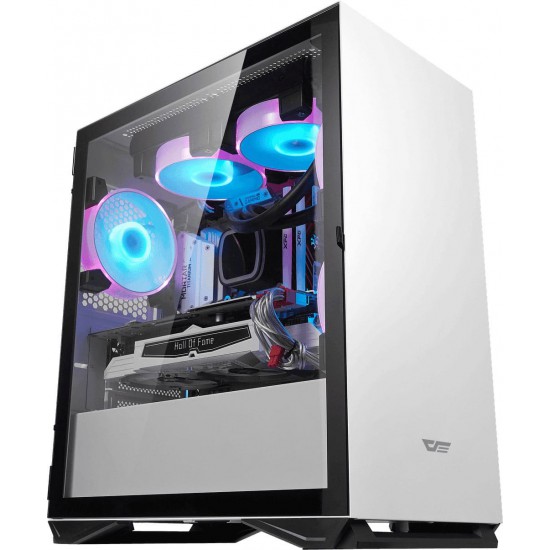 เคสคอมพิวเตอร์ CASE DarkFlash DLM22 White Luxury M-ATX Chassis (FN929)CAS3 สามารถออกใบกำกับภาษีได้