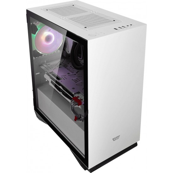 เคสคอมพิวเตอร์ CASE DarkFlash DLM22 White Luxury M-ATX Chassis (FN929)CAS3 สามารถออกใบกำกับภาษีได้