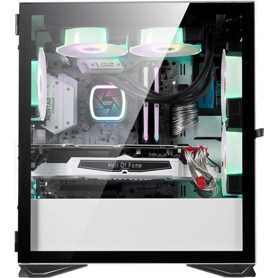 เคสคอมพิวเตอร์ CASE DarkFlash DLM22 White Luxury M-ATX Chassis (FN929)CAS3 สามารถออกใบกำกับภาษีได้
