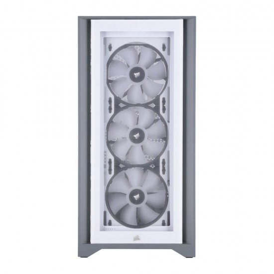 เคสคอมพิวเตอร์ CASE Corsair iCUE 4000X RGB Tempered Glass (White) CC-9011205-WW สามารถออกใบกำกับภาษีได้
