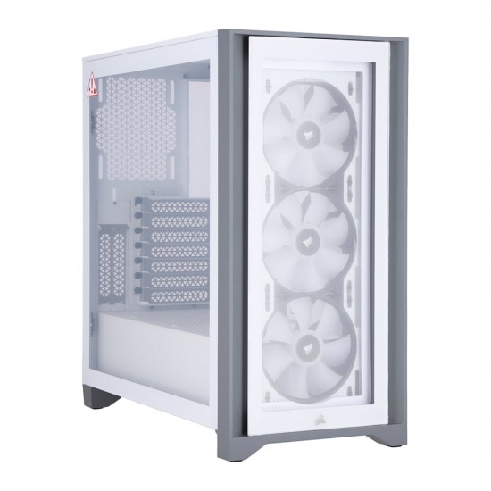 เคสคอมพิวเตอร์ CASE Corsair iCUE 4000X RGB Tempered Glass (White) CC-9011205-WW สามารถออกใบกำกับภาษีได้