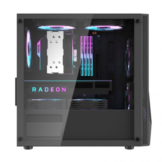 เคสคอมพิวเตอร์ CASE Darkflash AL390 (Black) Dexterous M-ATX PC Case (FN1069) สามารถออกใบกำกับภาษีได้