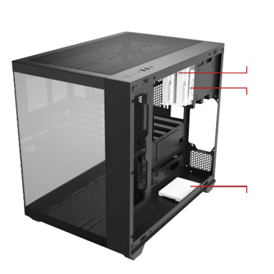 เคสคอมพิวเตอร์ CASE Cooler Master CD600 Black Mid Tower ARGB (CD600-KHNN-S00) สามารถออกใบกำกับภาษีได้