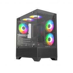 เคสคอมพิวเตอร์ CASE Plenty GL210M Black (Fan x 3) FIX Ranibow (PLGL21KBK411Y) FN1100 สามารถออกใบกำกับภาษีได้