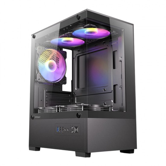 เคสคอมพิวเตอร์ CASE Antec VCX100M ARGB Black MICRO-ATX สามารถออกใบกำกับภาษีได้