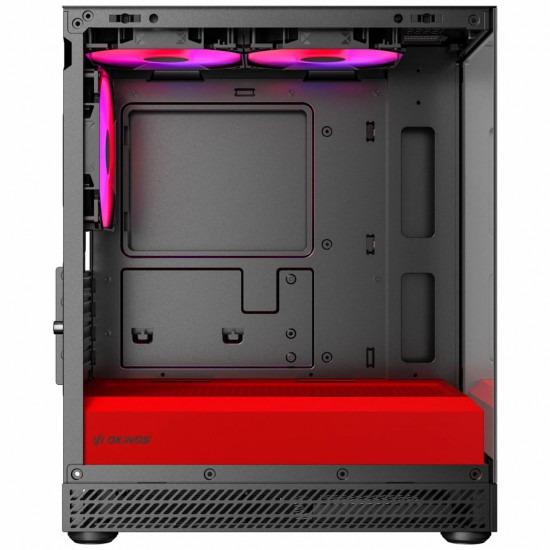 เคสคอมพิวเตอร์ CASE OKINOS AQUA UNO SCARLET MICRO-ATX สามารถออกใบกำกับภาษีได้
