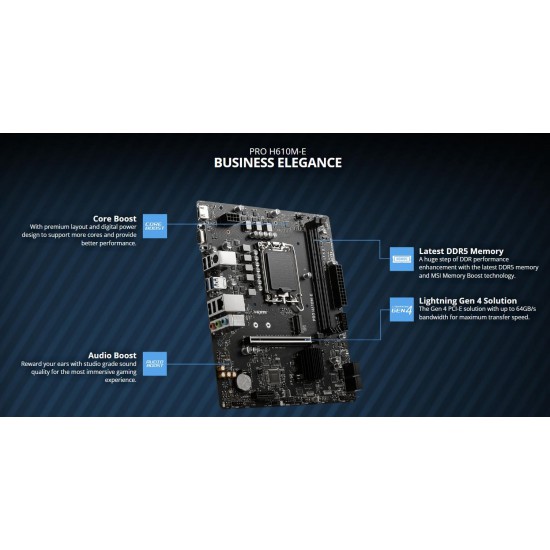 เมนบอร์ด Mainboard MSI PRO H610M-E DDR5 (Socket1700) สามารถออกใบกำกับภาษีได้