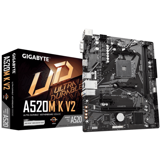 เมนบอร์ด MAINBOARD Gigabyte A520M-K V2 (Socket AM4) DDR4 (9MA52MK2-00-G11) สามารถออกใบกำกับภาษีได้