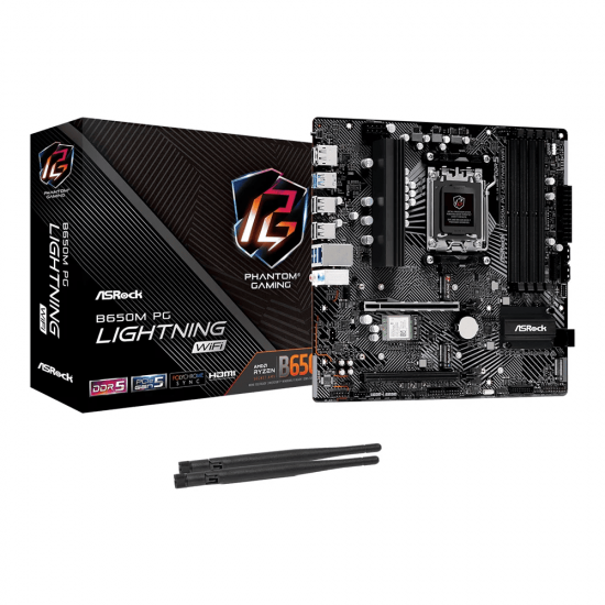 เมนบอร์ด MAINBOARD ASRock B650 PG LIGHTNING WIFI DDR5 (Socket AM5)(90-MXBNK0-A0UAYZ) สามารถออกใบกำกับภาษีได้