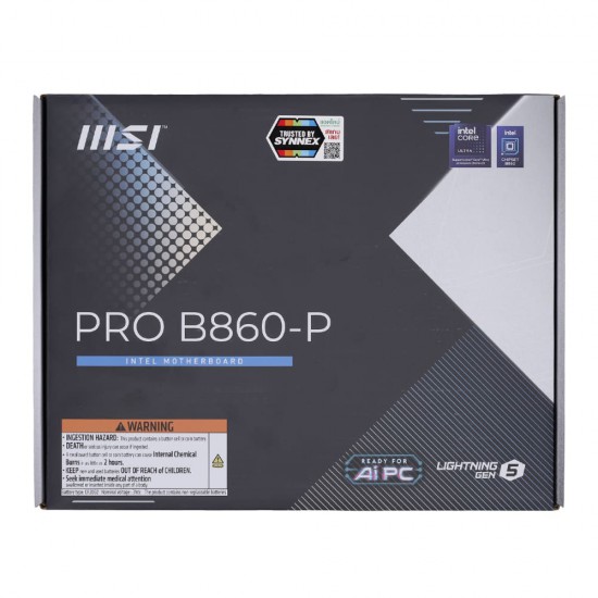 เมนบอร์ด MAINBOARD MSI Pro B860-P Intel Socket 1851 DDR5 ATX (911-7E41-002) สามารถออกใบกำกับภาษีได้