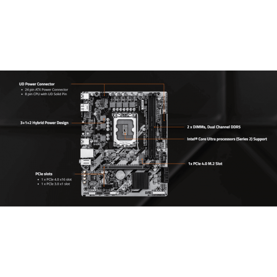 เมนบอร์ด MAINBOARD GIGABYTE H810M-K V1.0 DDR5V (SOCKET 1851)9MH810MK-00-G10 สามารถออกใบกำกับภาษีได้