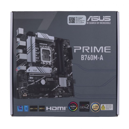 เมนบอร์ด MAINBOARD Asus Prime B760M-A DDR5 (Socket 1700) 90MB1EK0-M1UAY0 สามารถออกใบกำกับภาษีได้