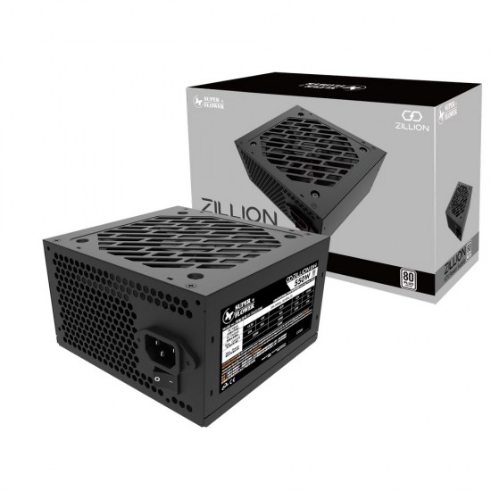 พาวเวอร์ซัพพลาย POWERSUPPLY SUPER FLOWER ZILLION DW (BLACK) 550W - 550W 80 PLUS WHITE (ATX)(SF-550Z12DW) สามารถออกใบกำกับภาษีได้