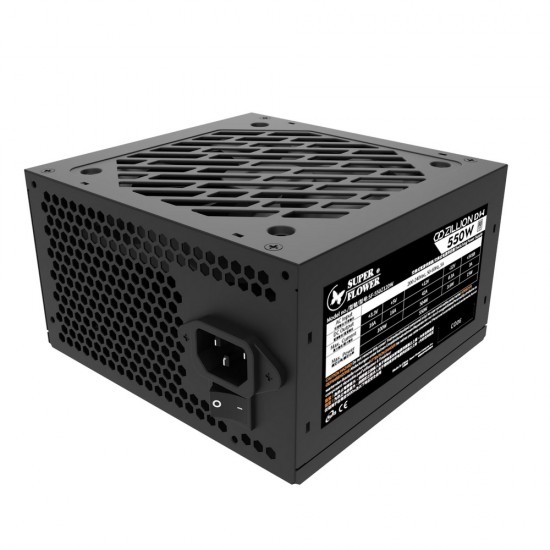พาวเวอร์ซัพพลาย POWERSUPPLY SUPER FLOWER ZILLION DW (BLACK) 550W - 550W 80 PLUS WHITE (ATX)(SF-550Z12DW) สามารถออกใบกำกับภาษีได้