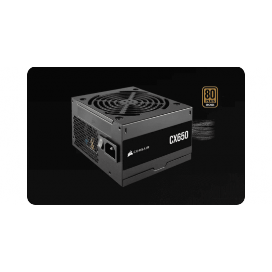 พาวเวอร์ซัพพลาย POWERSUPPLY CORSAIR CX650 (Black) 650W 80 PLUS BRONZE (CP-9020278-NA) สามารถออกใบกำกับภาษีได้