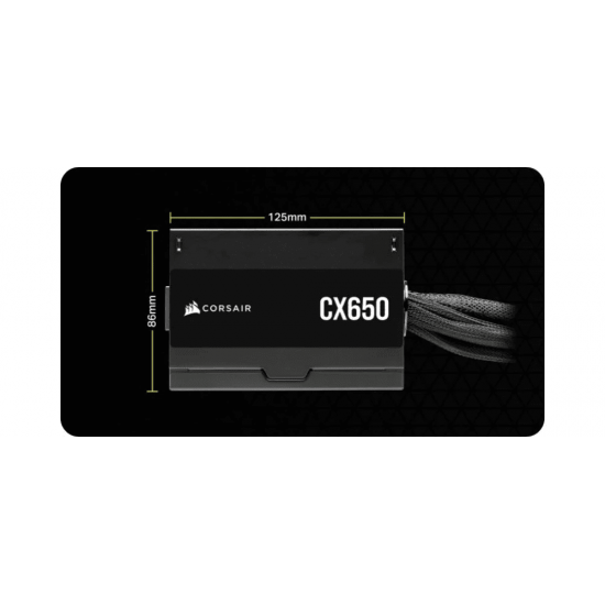 พาวเวอร์ซัพพลาย POWERSUPPLY CORSAIR CX650 (Black) 650W 80 PLUS BRONZE (CP-9020278-NA) สามารถออกใบกำกับภาษีได้