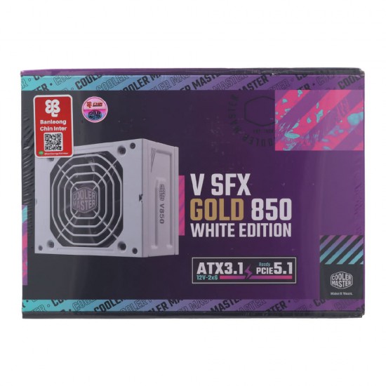พาวเวอร์ซัพพลาย POWERSUPPLY Cooler Master V SFX 850W White Gold 80Plus Gold (MPY-8501-SFHAGV-3EWE) สามารถออกใบกำกับภาษีได้