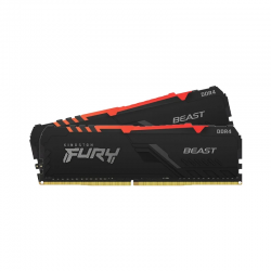 RAM Kingston 16Gb/3200 DDR4 FURY Beast RGB (KF432C16BBAK2/16)2x8Gb