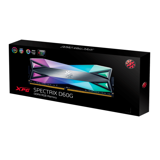 แรม RAM ADATA XPG 8Gb/3600 DDR4 SPECTRIX D60G RGB (AX4U36008G18I-ST60) สามารถออกใบกำกับภาษีได้