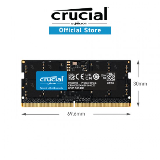 แรม RAM NB Crucial 8Gb DDR5/4800 SODIMM CL40 (CCL-CT8G48C40S5) สามารถออกใบกำกับภาษีได้