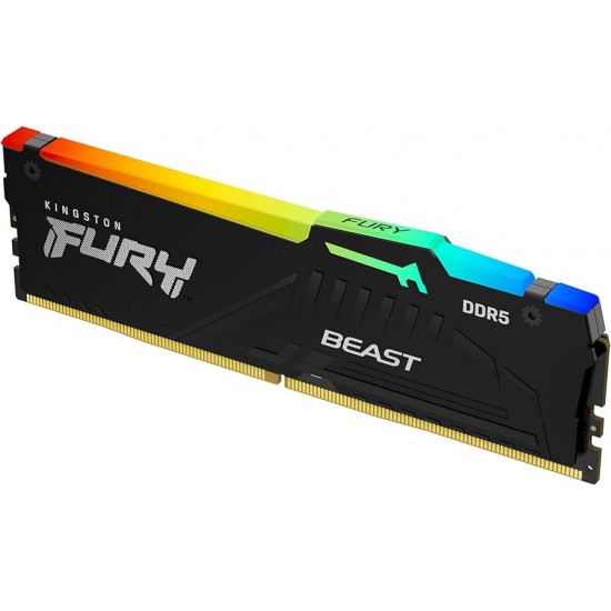แรม RAM PC Kingston 8Gb/5600 DDR5 CL40 FURY Beast Black RGB (KF556C40BBA-8) สามารถออกใบกำกับภาษีได้