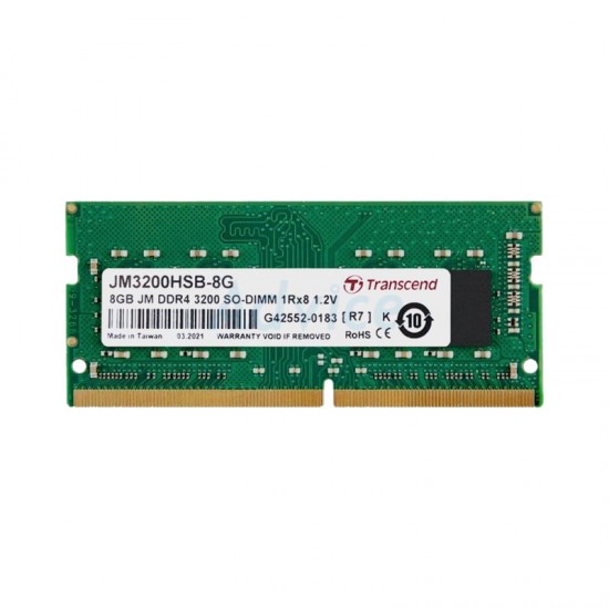 แรมโน๊ตบุ๊ค RAM NB Transcend 8Gb/3200 DDR4 SODIMM (JM3200HSB-8G) สามารถออกใบกำกับภาษีได้